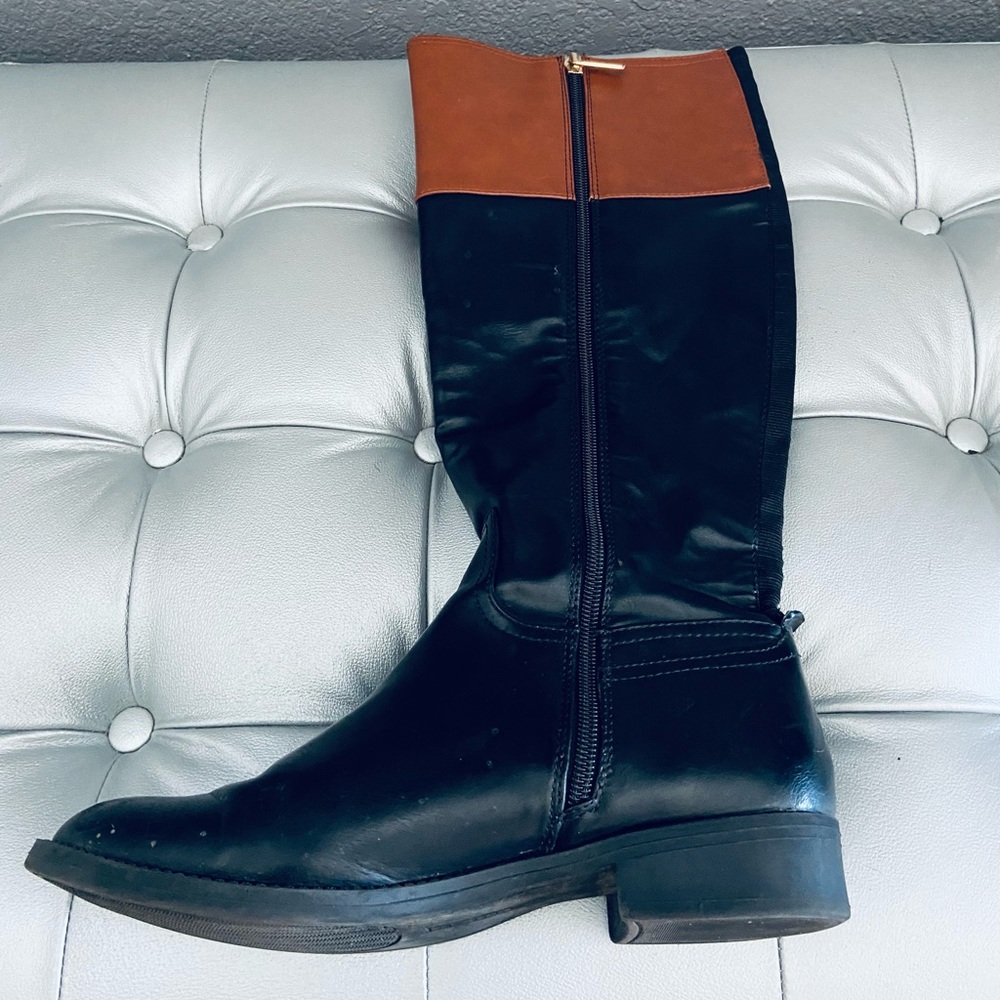 Tommy Hilfiger Imina Leather Knee High Riding Boot - Picture 3 of 6
